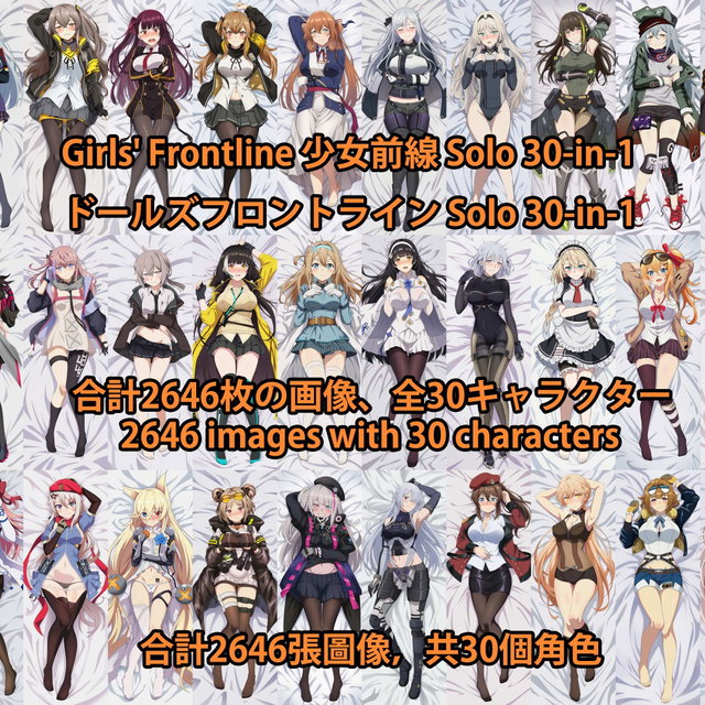  Girls' Frontline 少女前線 ドールズフロントライン  Solo 30-in-1 画像2646枚 海外版