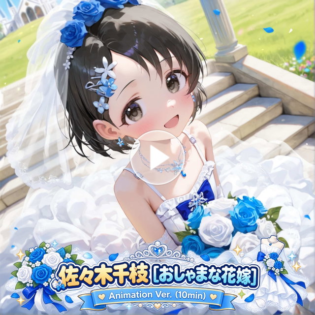 (120video) 佐々木千枝 [おしゃまな花嫁] (Sasaki Chie - Wedding Dress) Animation Ver.