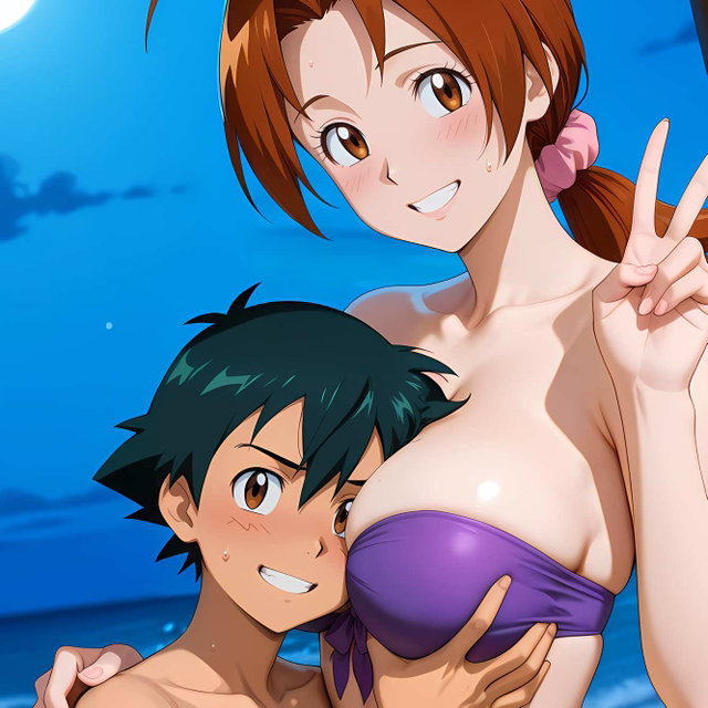 Delia Ketchum and Ash Ketchum