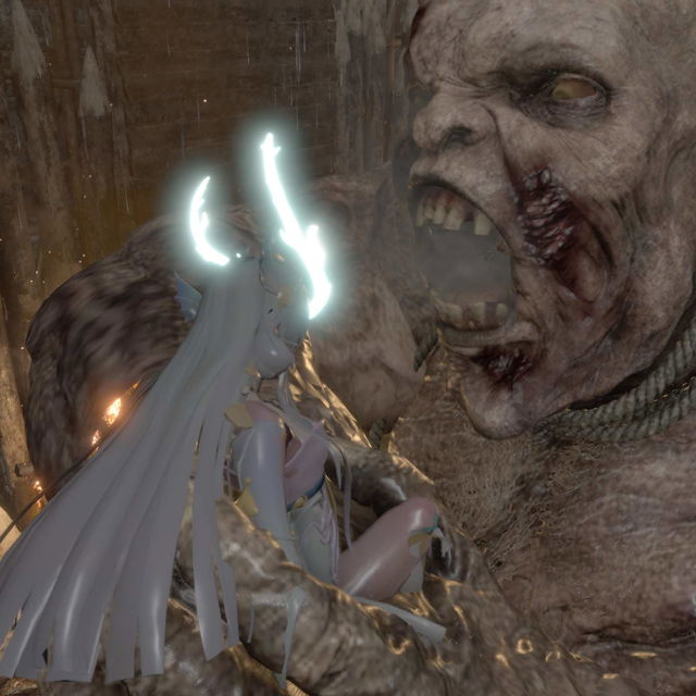 游龙清影西施酱被巨人变异怪物和狗子分而食之