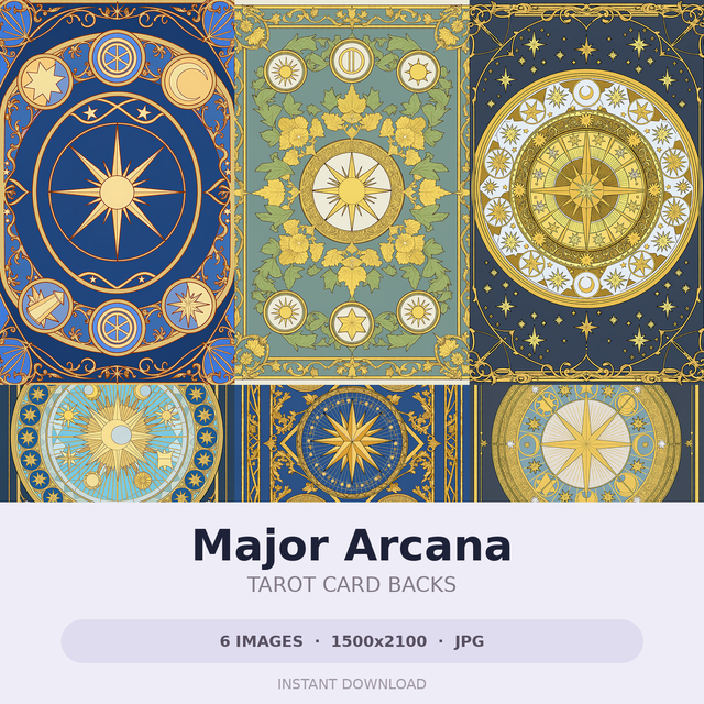 Major Arcana — 6 Oracle Card Art | JPG
