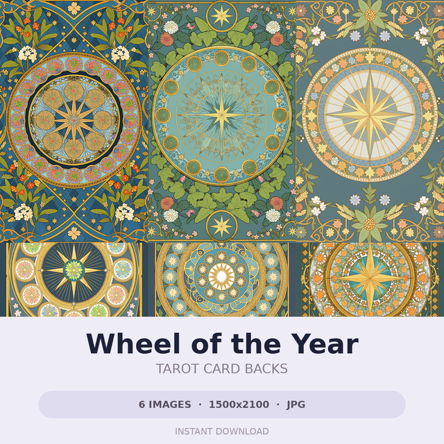 Wheel Of Year — 6 Oracle Card Art | JPG