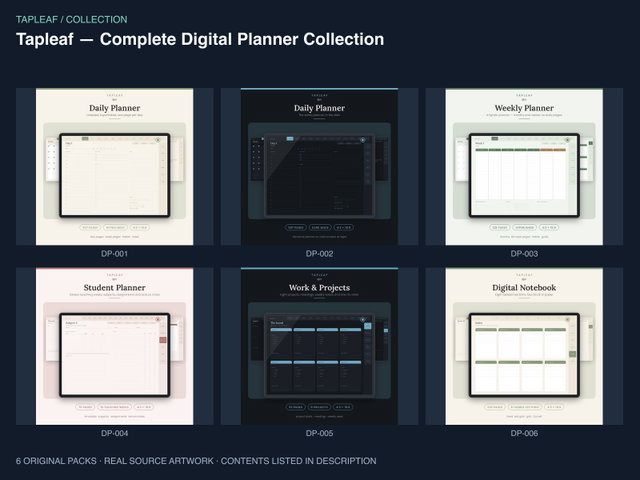 Tapleaf — Complete Digital Planner Collection